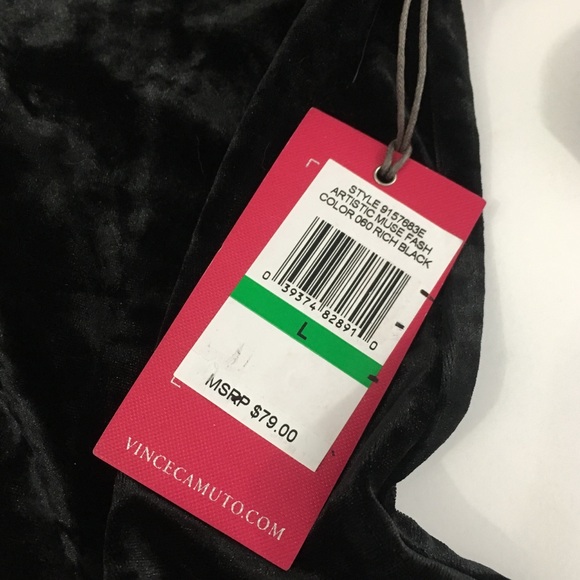 3/$21 Asymmetrical Black Velvet Bloomingdales - Picture 5 of 8